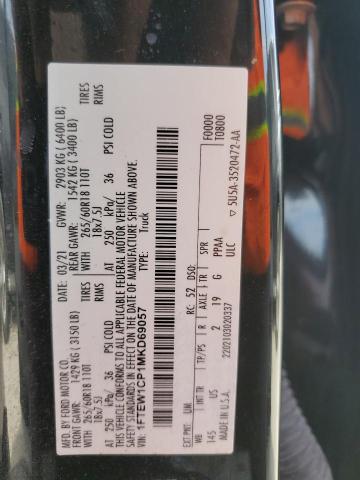 2021 FORD F150 SUPER - 1FTEW1CP1MKD69057