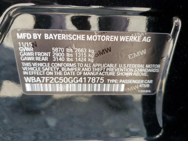 VIN WBA7F2C50GG417875 2016 BMW 7 Series, 750 XI no.12