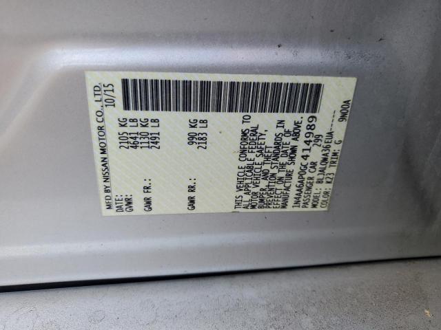 2016 NISSAN MAXIMA 3.5 - 1N4AA6AP0GC414989