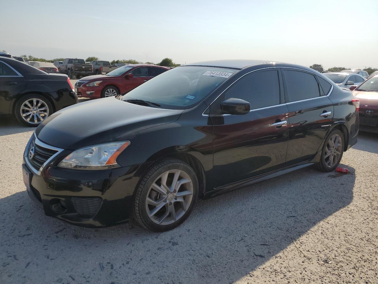 NISSAN SENTRA S 2013 black  gas 3N1AB7AP9DL789019 photo #1