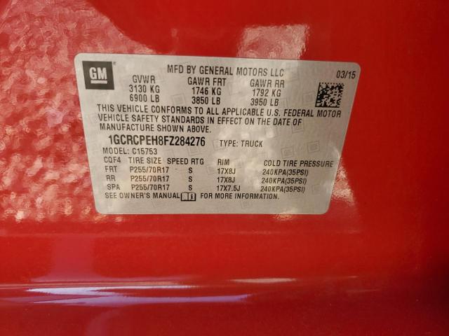 2015 CHEVROLET SILVERADO - 1GCRCPEH8FZ284276