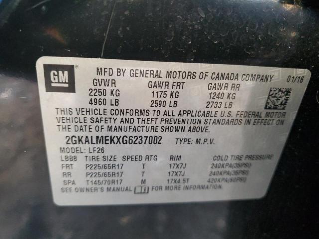 2016 GMC TERRAIN SL - 2GKALMEKXG6237002