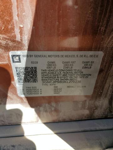 2019 CHEVROLET TRAX 1LT - 3GNCJPSB1KL270238