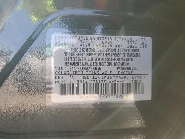 2019 NISSAN SENTRA S - 3N1AB7AP6KY370576