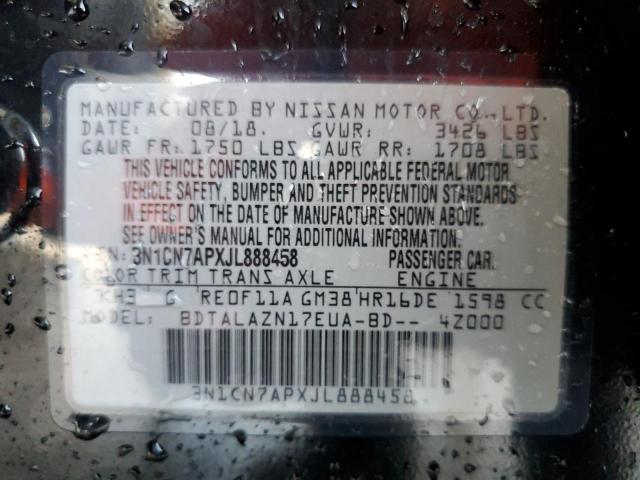 2018 NISSAN VERSA S - 3N1CN7APXJL888458