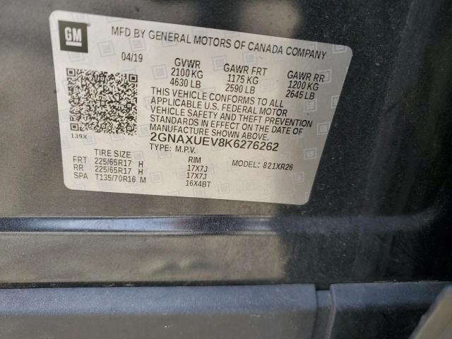 2019 CHEVROLET EQUINOX LT - 2GNAXUEV8K6276262