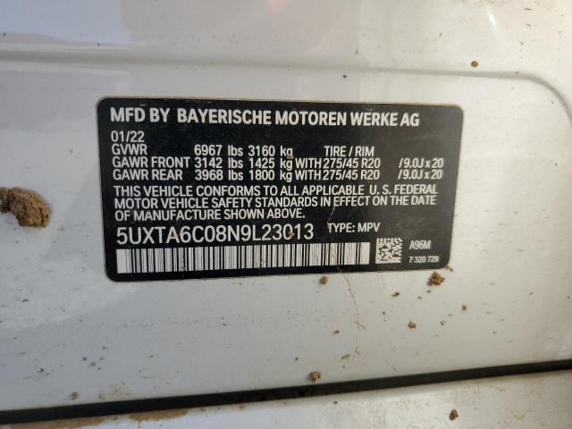 2022 BMW X5 XDRIVE4 - 5UXTA6C08N9L23013