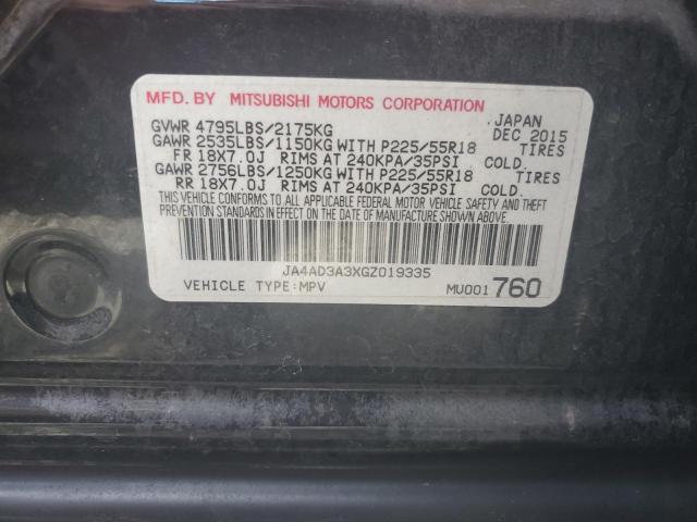 2016 MITSUBISHI OUTLANDER - JA4AD3A3XGZ019335