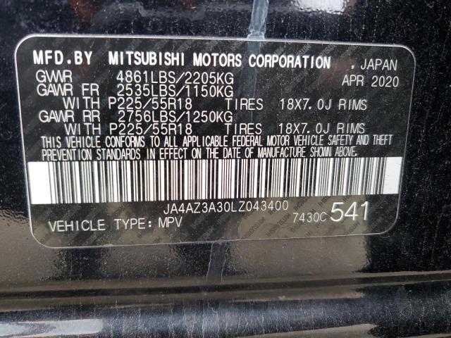 2020 MITSUBISHI OUTLANDER - JA4AZ3A30LZ043400