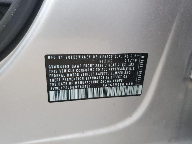 2016 VOLKSWAGEN JETTA SEL - 3VWL17AJ9GM362486