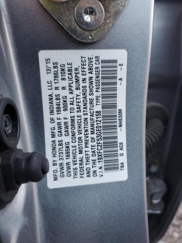 VIN 19XFC2F53GE012158 2016 Honda Civic, LX no.13