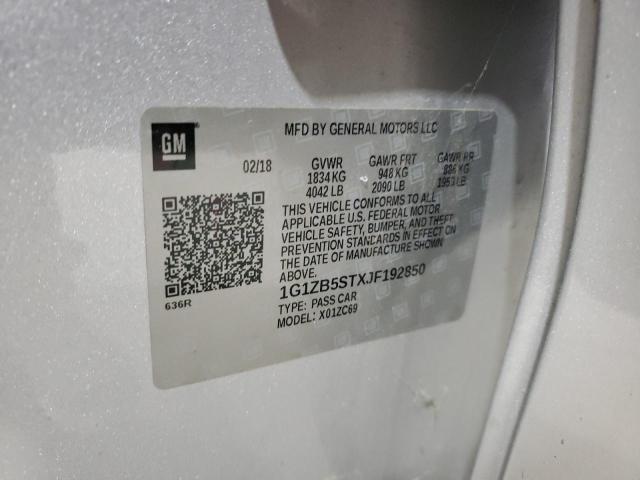 2018 CHEVROLET MALIBU LS - 1G1ZB5STXJF192850