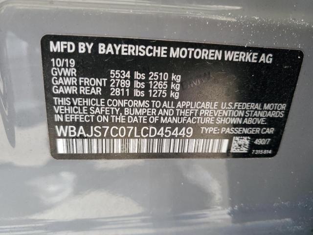2020 BMW M550XI WBAJS7C07LCD45449