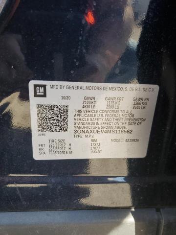 2021 CHEVROLET EQUINOX LT - 3GNAXUEV4MS116562