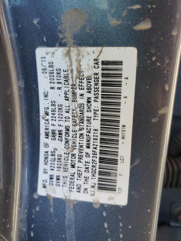 VIN 1HGCR2F36FA216018 2015 Honda Accord, LX no.12