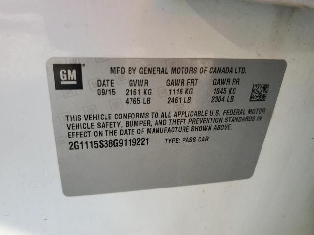 2016 CHEVROLET IMPALA LT - 2G1115S38G9119221
