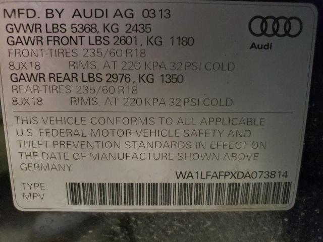 VIN WA1LFAFPXDA073814 2013 Audi Q5, Premium Plus no.13