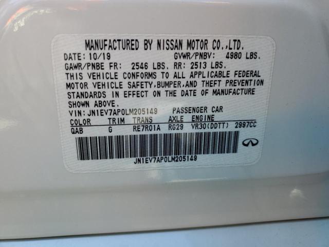 VIN JN1EV7AP0LM205149 2020 INFINITI Q50 no.13