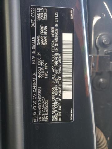 2022 VOLVO XC60 T8 RE YV4H60DL3N1053554