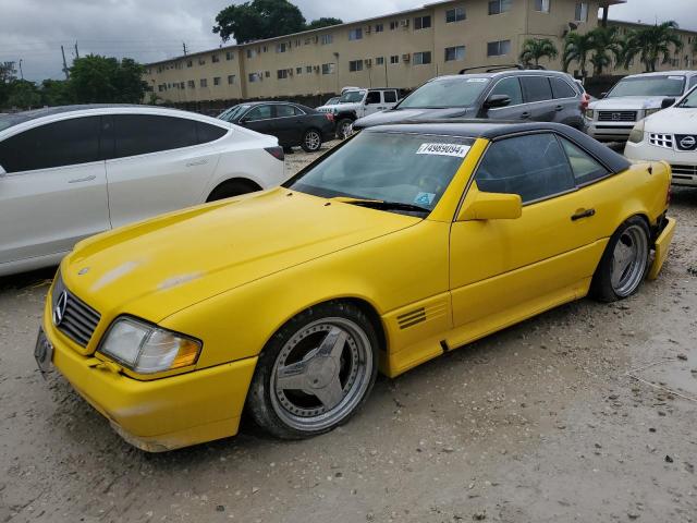 MERCEDES-BENZ 500 SL 1991 yellow roadster gas WDBFA66E5MF015186 photo #1