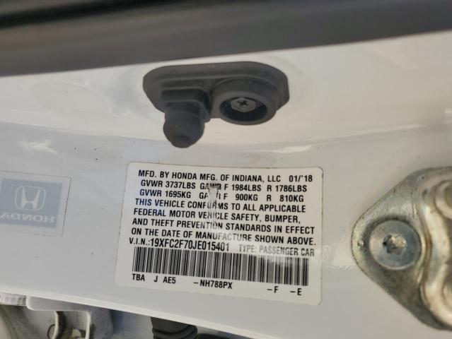 2018 HONDA CIVIC EX - 19XFC2F70JE015401