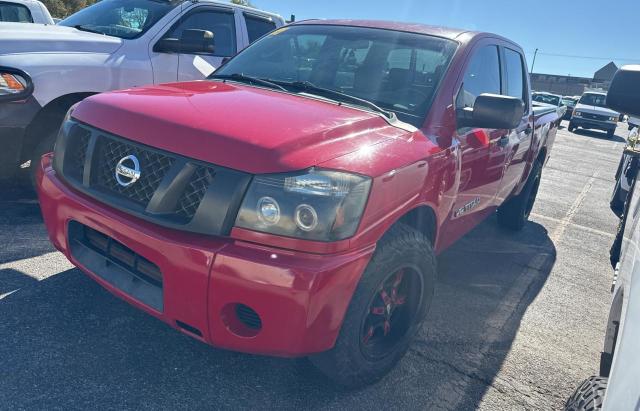 NISSAN TITAN S 2011 red crew pic flexible fuel 1N6BA0EKXBN325497 photo #3