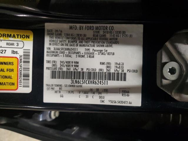 2017 LINCOLN MKZ RESERV - 3LN6L5FCXHR624511