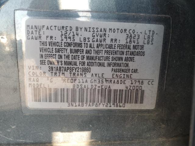 2015 NISSAN SENTRA S - 3N1AB7AP8FY219860