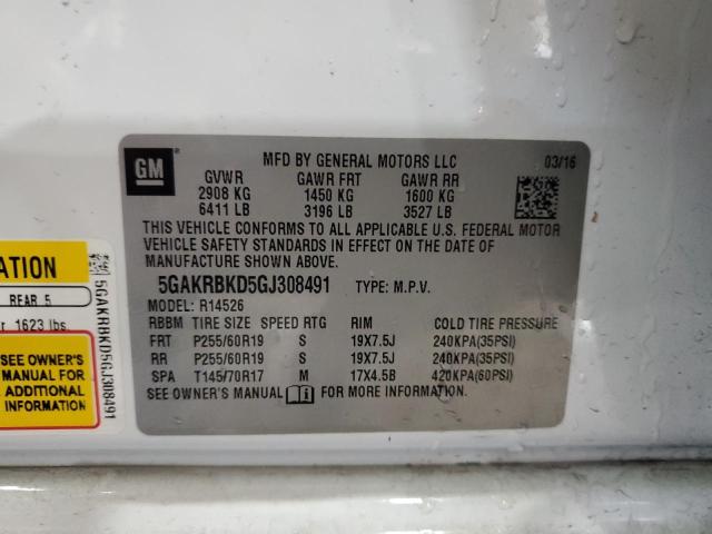 2016 BUICK ENCLAVE - 5GAKRBKD5GJ308491