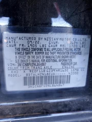 2022 NISSAN VERSA SR - 3N1CN8FV2NL864867