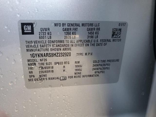 2017 CADILLAC XT5 - 1GYKNARS8HZ232920