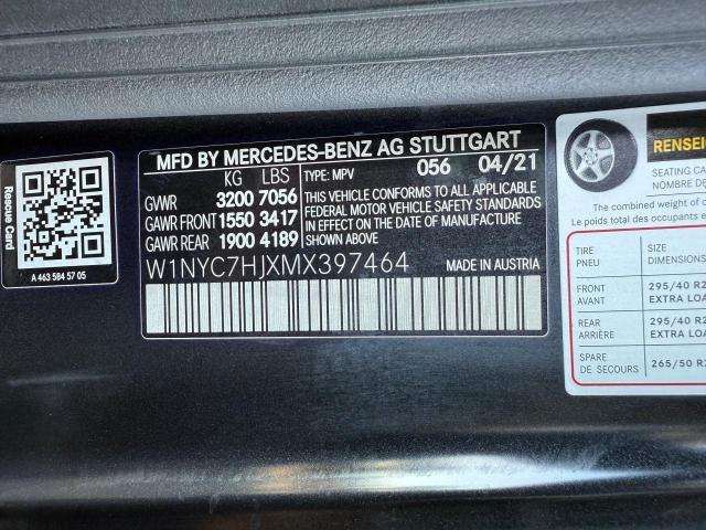 VIN W1NYC7HJXMX397464 2021 Mercedes-Benz G-Class, 6... no.10