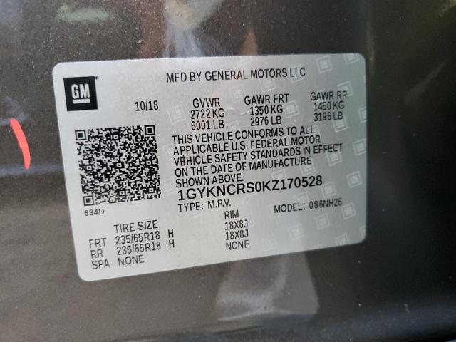 VIN 1GYKNCRS0KZ170528 2019 CADILLAC XT5 no.14