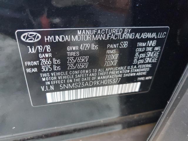 2019 HYUNDAI SANTA FE S - 5NMS23AD9KH015377