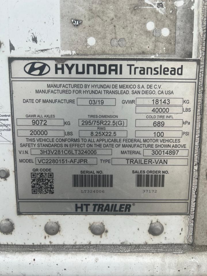 Lot #3024141804 2020 HYUNDAI TRANSLEAD