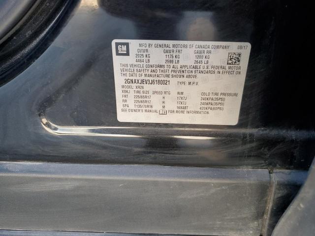 2018 CHEVROLET EQUINOX LT - 2GNAXJEV3J6180021