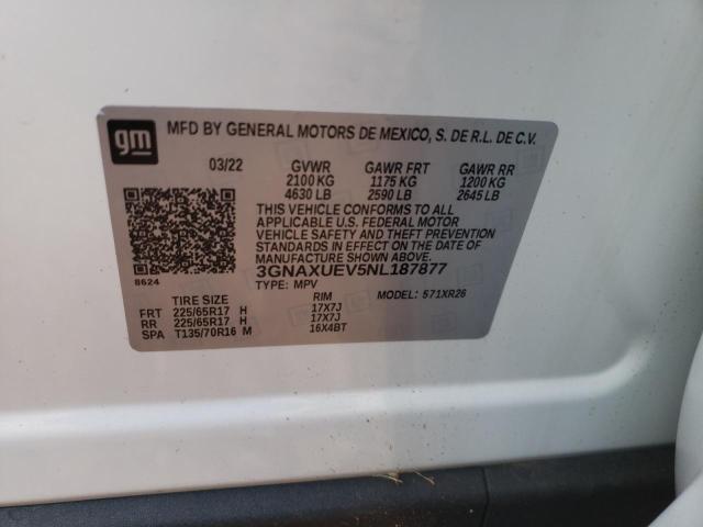 2022 CHEVROLET EQUINOX LT - 3GNAXUEV5NL187877