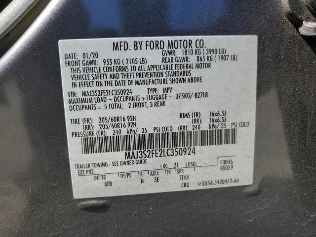 VIN MAJ3S2FE2LC350924 2020 Ford Ecosport, S no.14