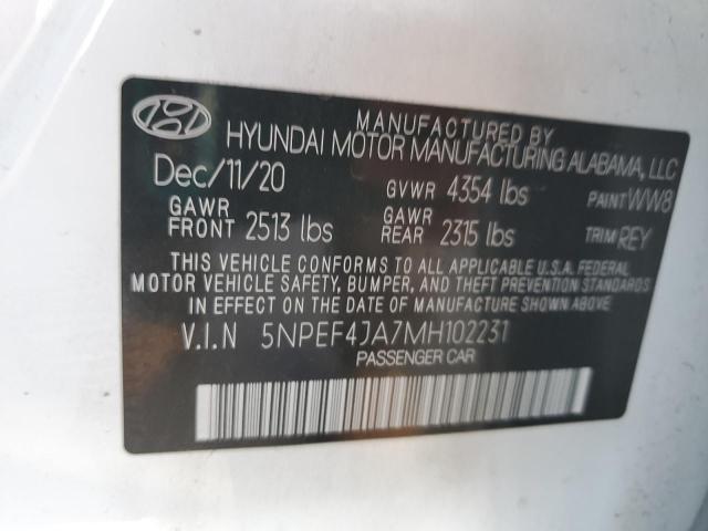 2021 HYUNDAI SONATA SEL - 5NPEF4JA7MH102231