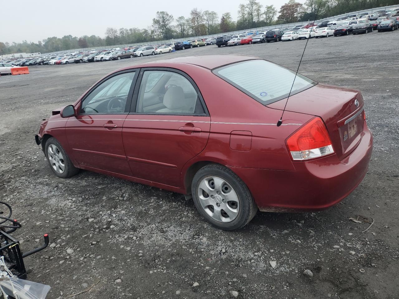 KIA SPECTRA EX 2007 maroon  gas KNAFE121X75381938 photo #3