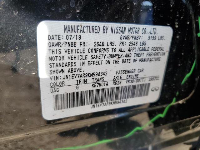 2019 INFINITI Q50 LUXE - JN1EV7AR9KM594342