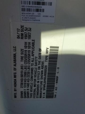2018 HONDA ODYSSEY EL - 5FNRL6H93JB000520