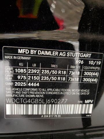 VIN WDCTG4GB5LJ690277 2020 MERCEDES-BENZ GLA-CLASS no.12