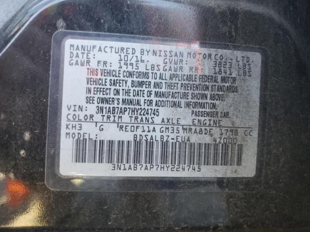 2017 NISSAN SENTRA S - 3N1AB7AP7HY224745