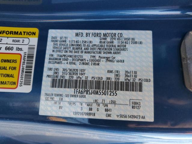 2021 FORD MUSTANG SH 1FA6P8SJ4M5501255
