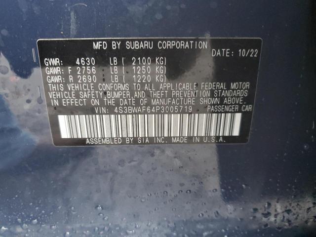 2023 SUBARU LEGACY PRE - 4S3BWAF64P3005719