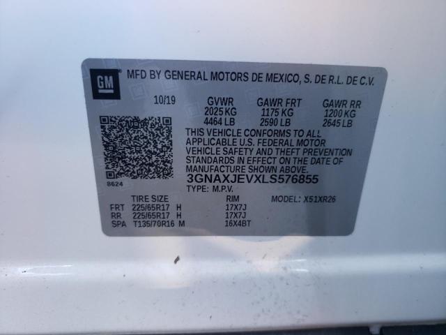 2020 CHEVROLET EQUINOX LT - 3GNAXJEVXLS576855