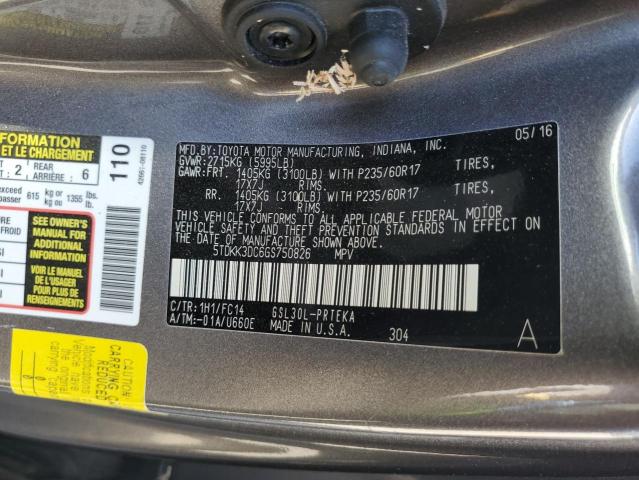 2016 TOYOTA SIENNA LE - 5TDKK3DC6GS750826