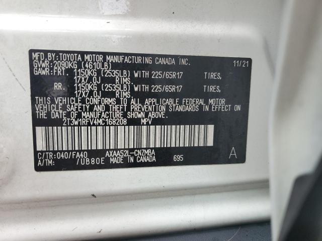 VIN 2T3W1RFV4MC168208 2021 Toyota RAV4, Xle no.13