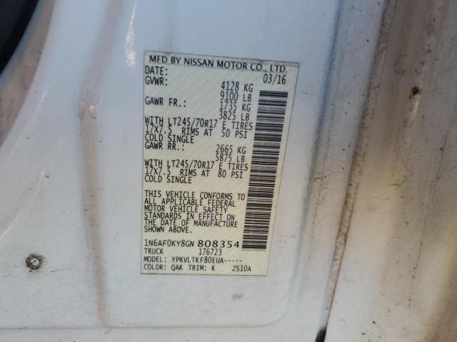 2016 NISSAN NV 2500 S - 1N6AF0KY8GN808354